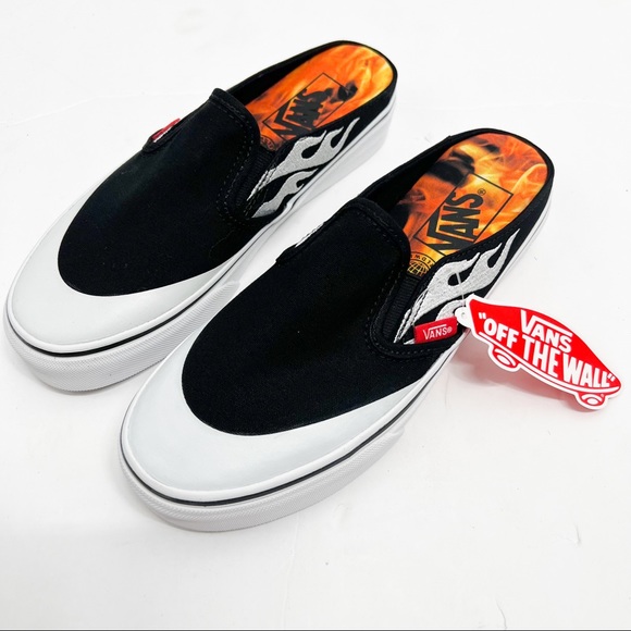 Vans x A$AP Worldwide Classic Slip-On Mules Black & White - Picture 5 of 10